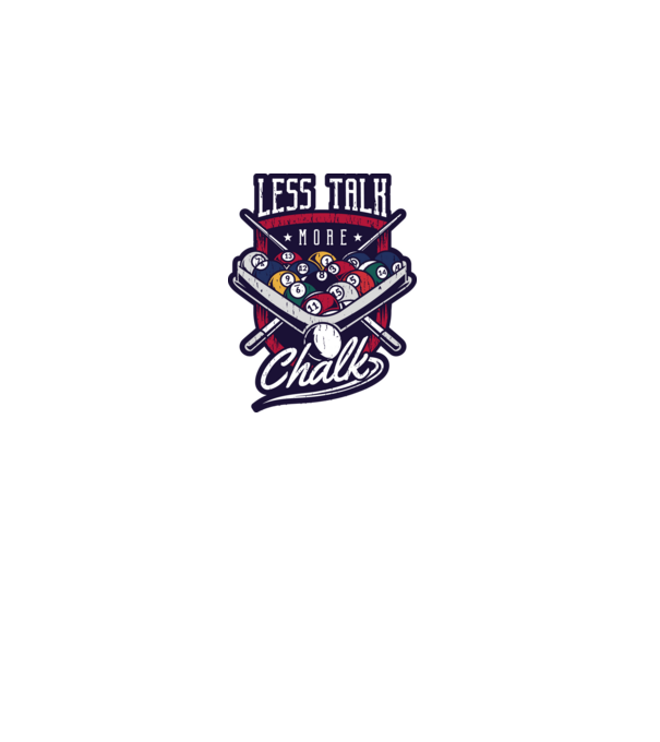 Less Talk More Chalk Billiard model gri pe tricou