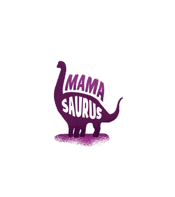 Mamasaurus model alb pe tricou