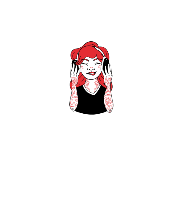 Fată Gamer tatuată model gri pe tricou