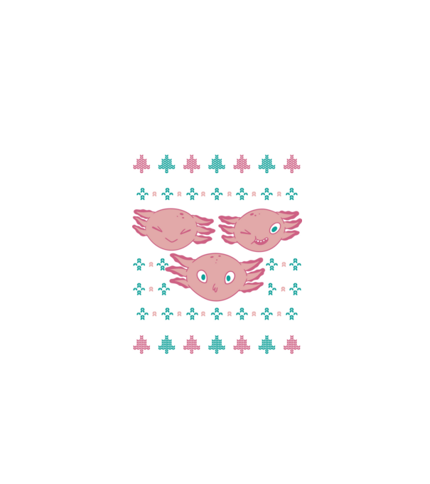 Pulover urât Axolotl model negru pe tricou