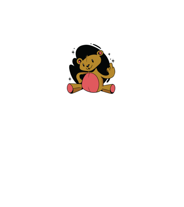 Ursuleț Teddy hain model alb pe tricou