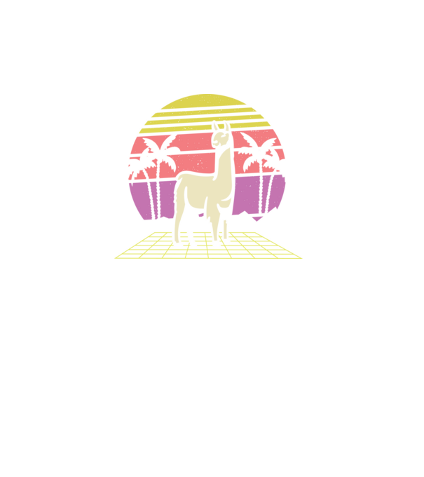 Lama Retro model turcoaz pe tricou