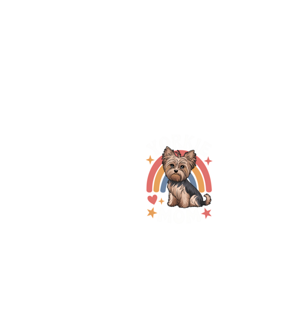 Yorkie Mom Negru model negru pe tricou