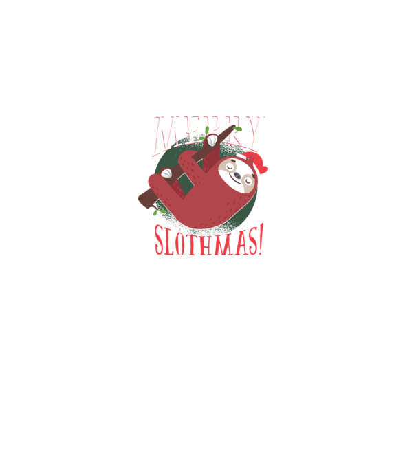 Merry Slothmas Crăciun cu Leneș model negru pe tricou