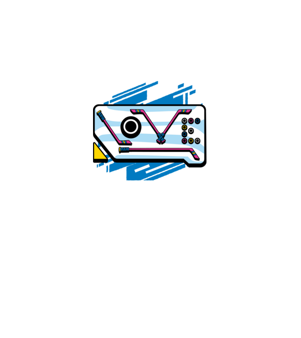 Love Hockey model alb pe tricou