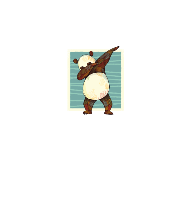 Panda DAB dans model albastru închis pe tricou