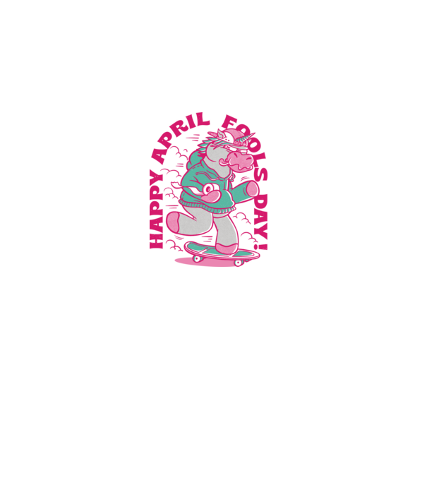 Ziua proștilor Unicorn model negru pe tricou