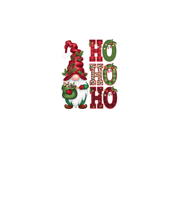 HOHOHO Gnome model negru pe tricou