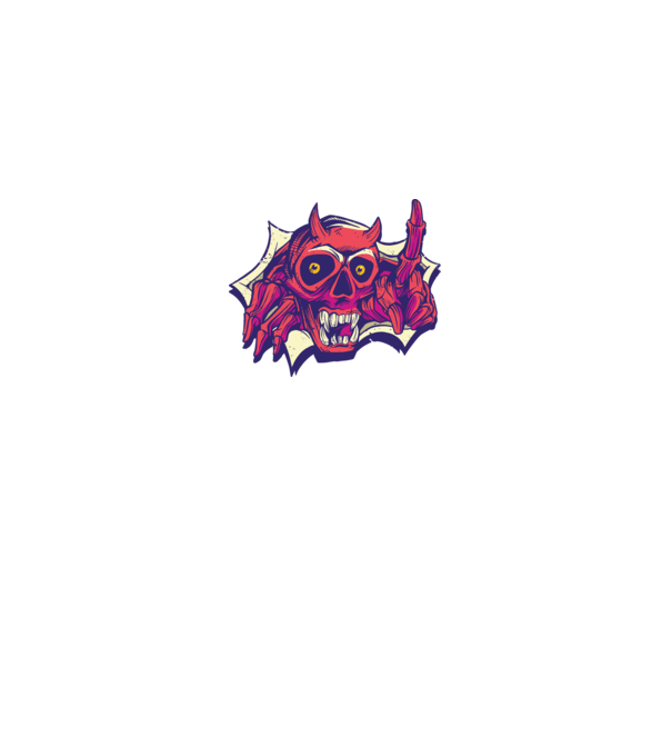 Craniu de Demon model gri pe tricou