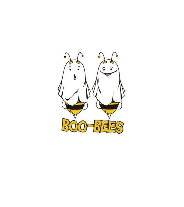 Boo Bees - Albine fantomă Halloween model albastru deschis pe tricou