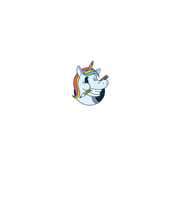 Elev Unicorn drăguț model alb/roșu pe tricou