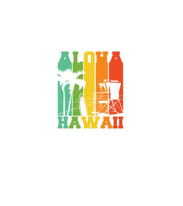 Aloha Hawaii model negru pe tricou