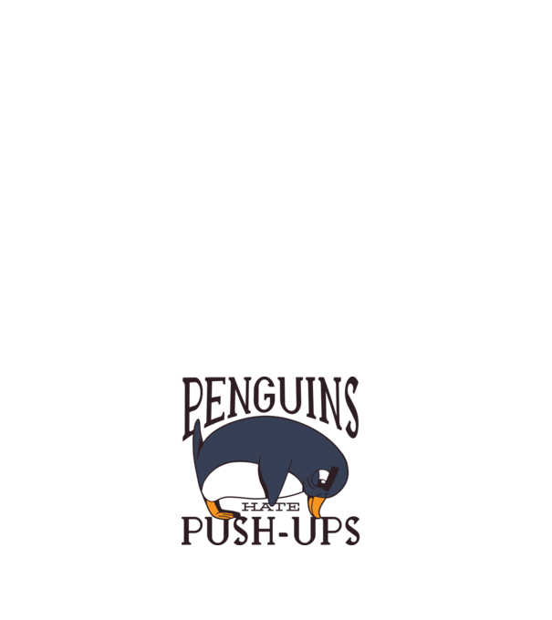 Pinguinii urăsc flotările model negru pe tricou