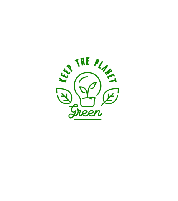 Keep The Planet Green - Ziua Pământului model alb pe tricou