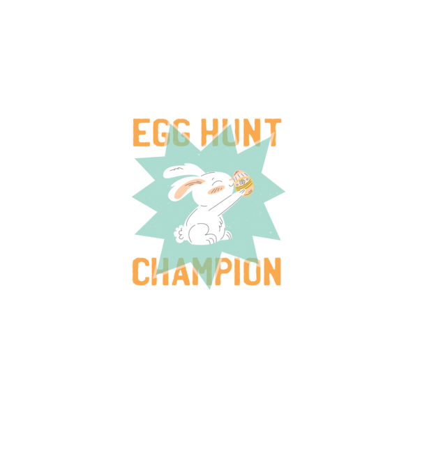 Egg Hunt Champion Campion la vânătoare de ouă model alb pe tricou