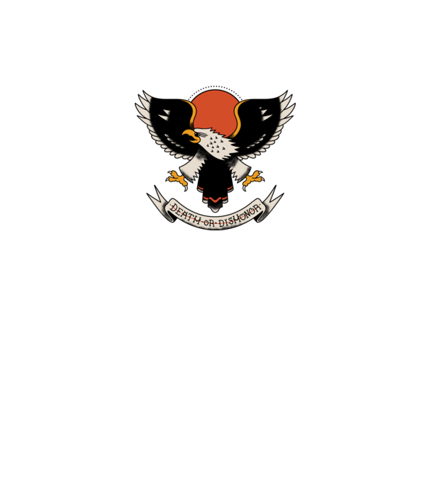 Eagle Tatuaj model gri pe tricou