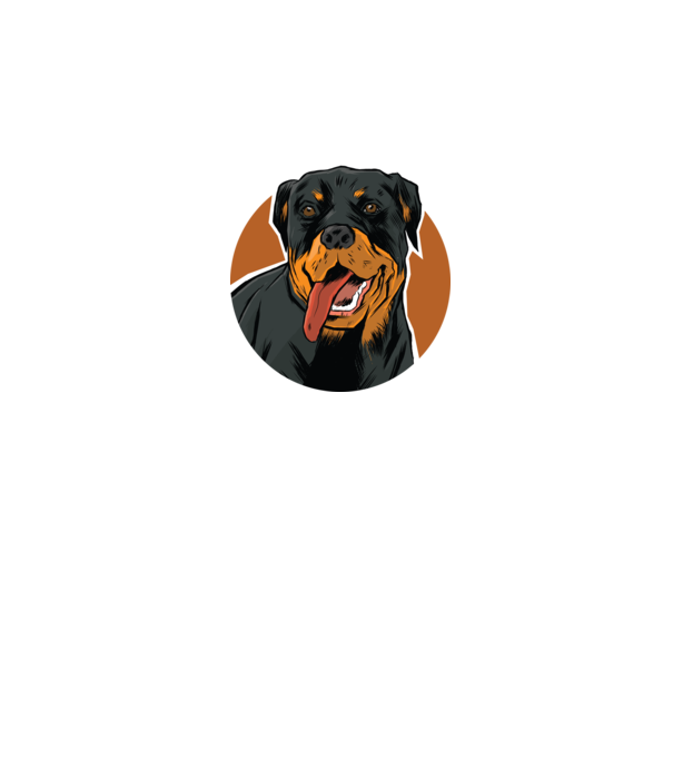 Tricou cu Câine Rottweiler model negru pe tricou