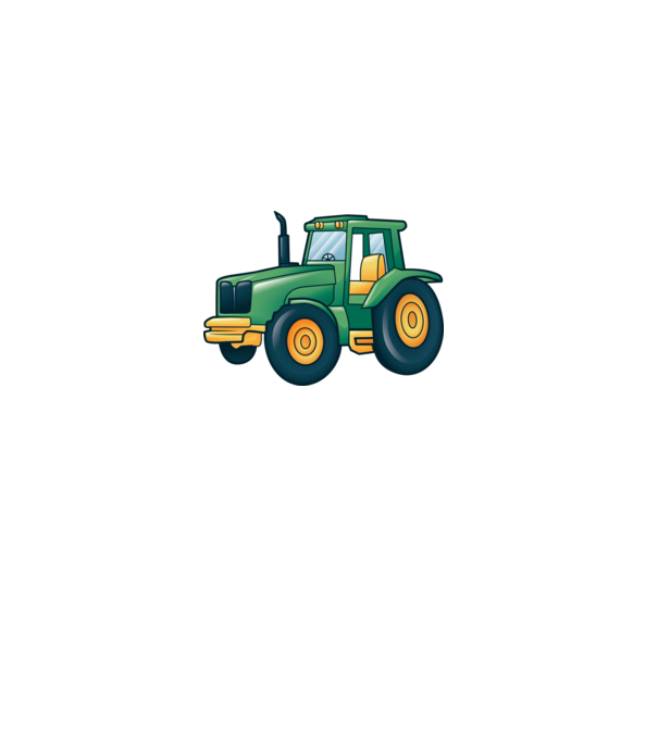 Desen Tractor model gri pe tricou