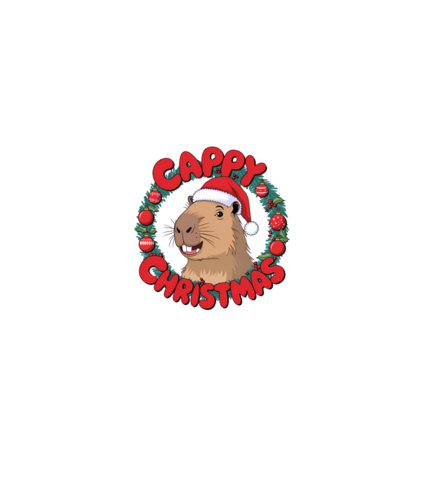 Cappy Christmas 1 model alb pe tricou