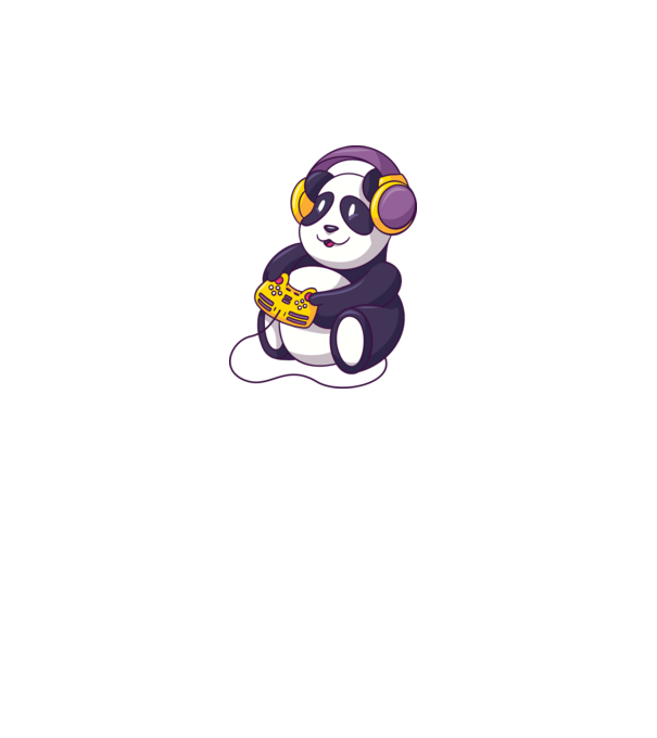 Gamer Panda model roz pe tricou