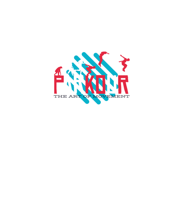 Parkour - Arta mișcării model gri pe tricou