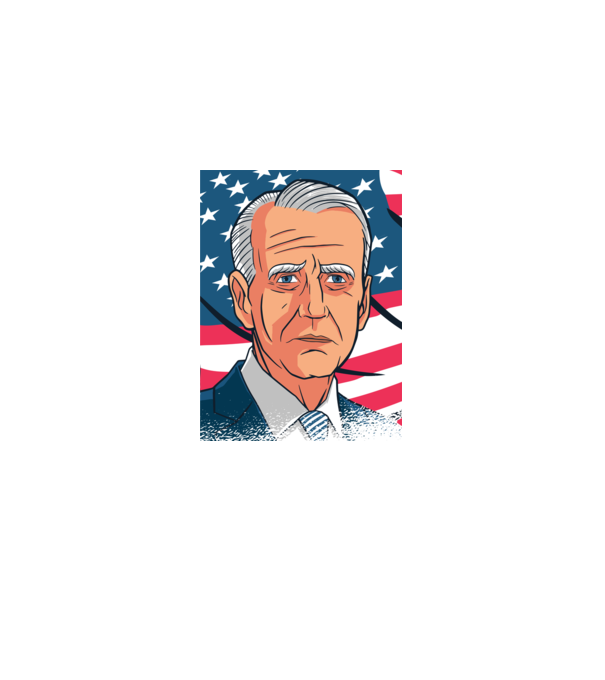 Joe Biden USA model negru pe tricou