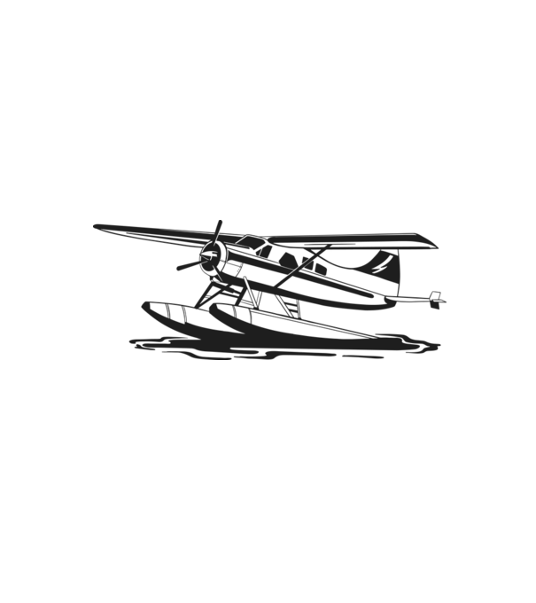 Hydroplane avion model alb/roșu pe tricou