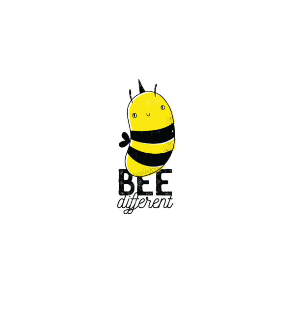 Bee different tricou albinuță model alb pe tricou