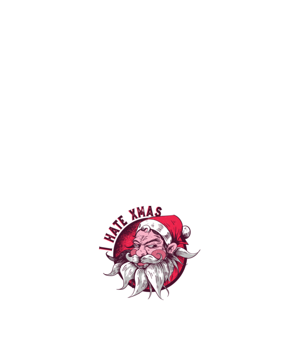 I Hate Xmas model negru pe tricou