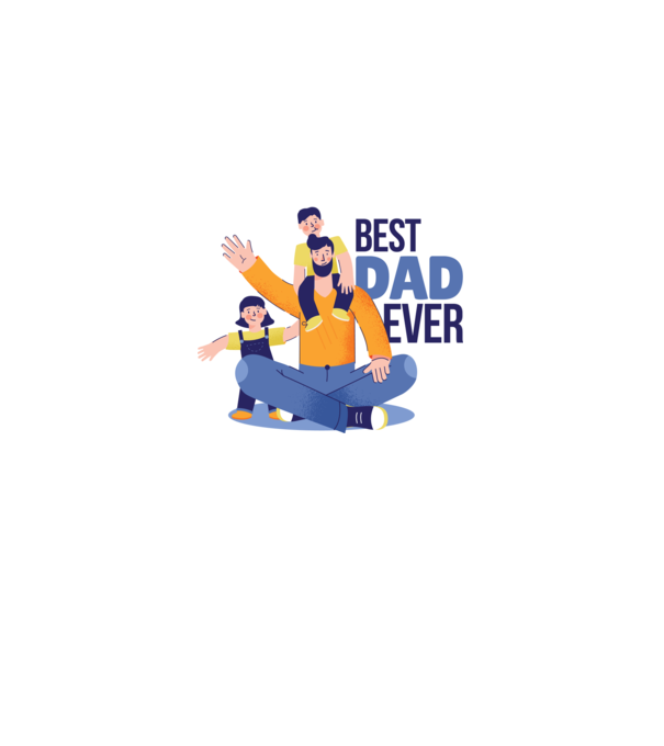 Best Dad ever - Cel mai bun tată model albastru deschis pe tricou