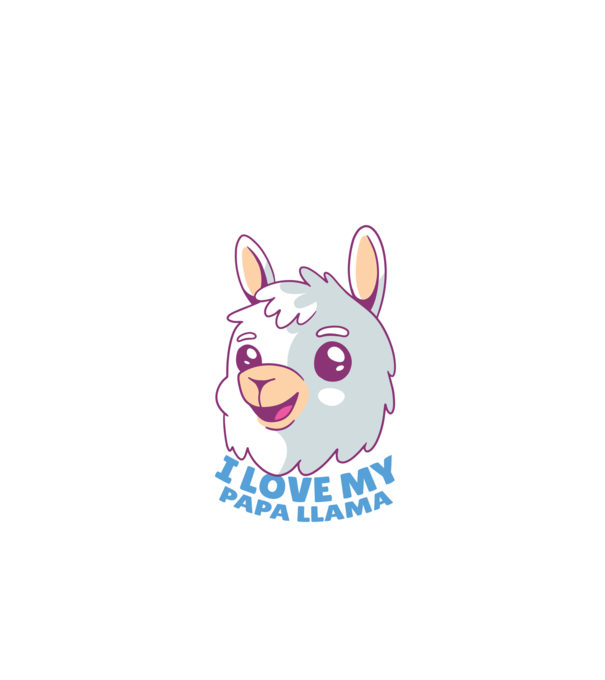 I Love My Papa Llama tricou drăguț cu lamă pentru bunicul model turcoaz pe tricou