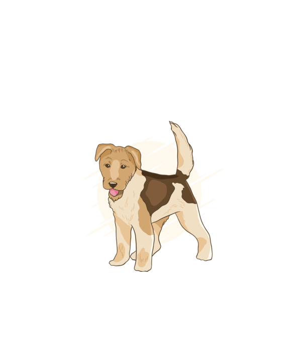 Fox Terrier model negru pe tricou
