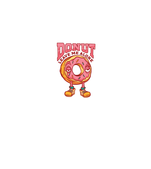 Donut leave me alone model gri pe tricou