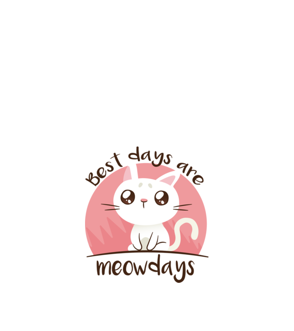 Best days are Meowdays model alb pe tricou