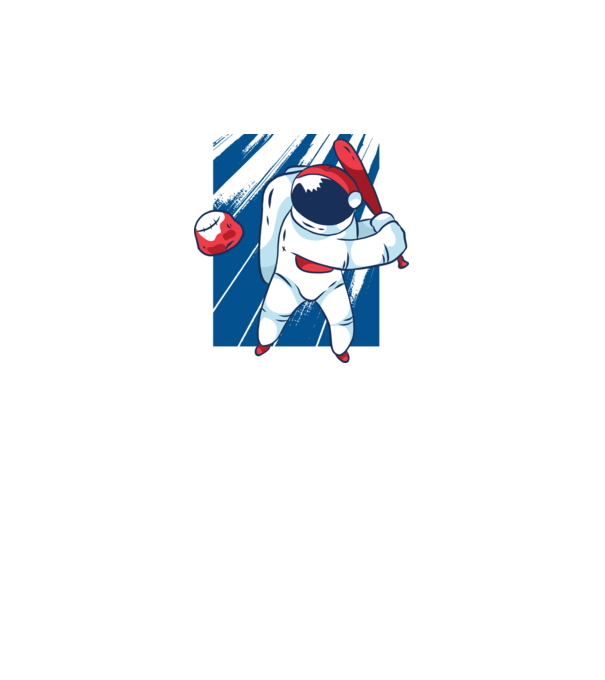 Baseball Astronaut model gri pe tricou