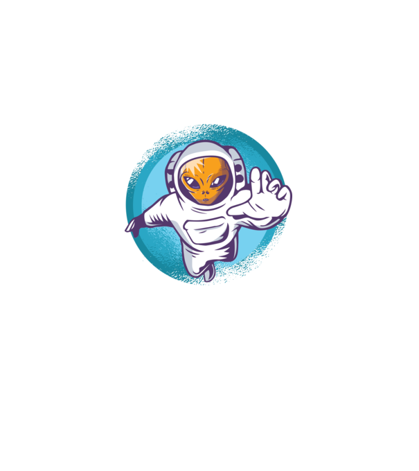 Alien Astronaut model negru pe tricou