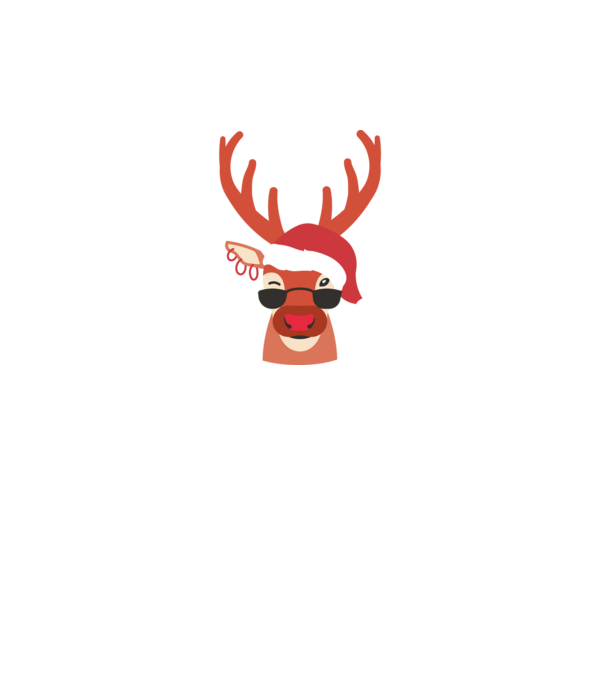Cool Reindeer Rudolph model negru pe tricou