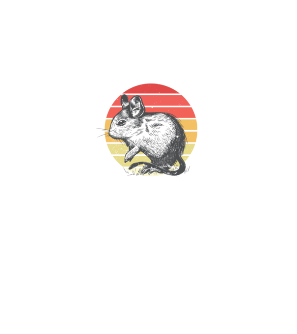 Retro Degu model negru pe tricou