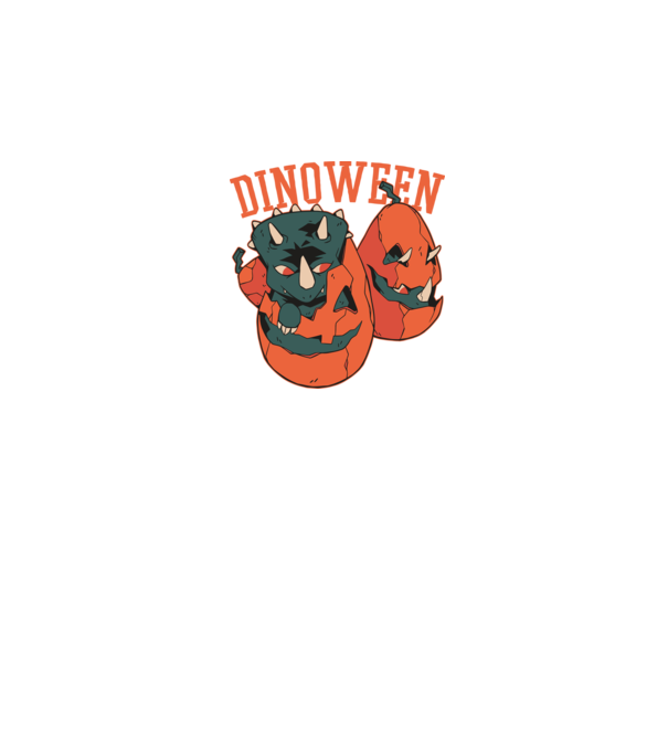 Dinoween model negru pe tricou