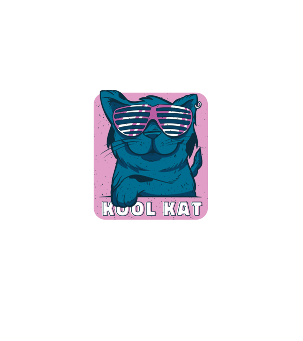 Kool Cat - Pisică Cool model mov pe tricou