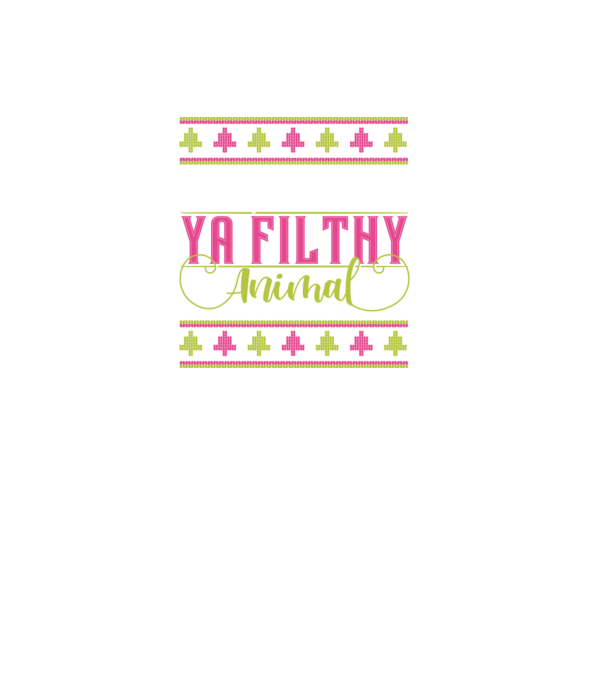 Merry Christmas Ya Filthy Animal model negru pe tricou