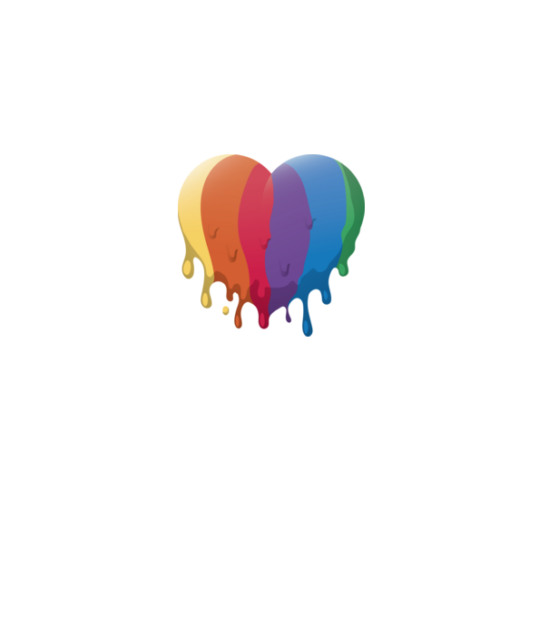 LGBTQ Inimă model albastru închis pe tricou