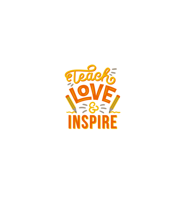 Teach Love Inspire pentru profesori model alb/roșu pe tricou