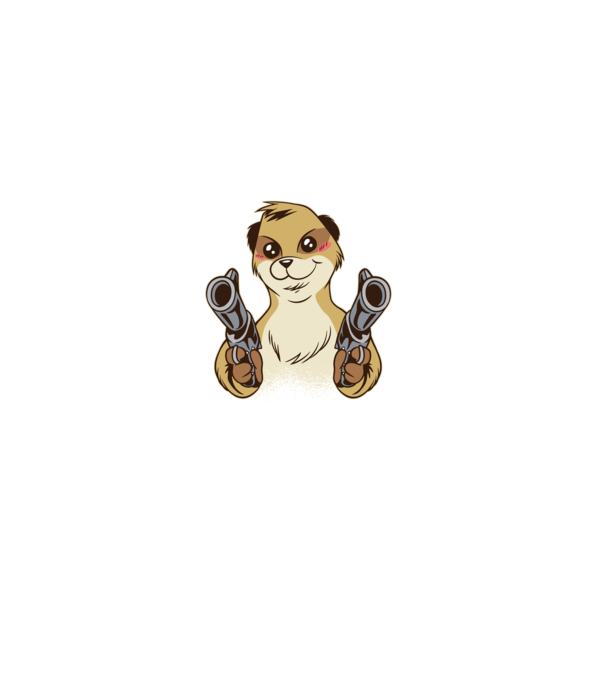 Pew Pew Pew Madafakas Suricată model negru pe tricou
