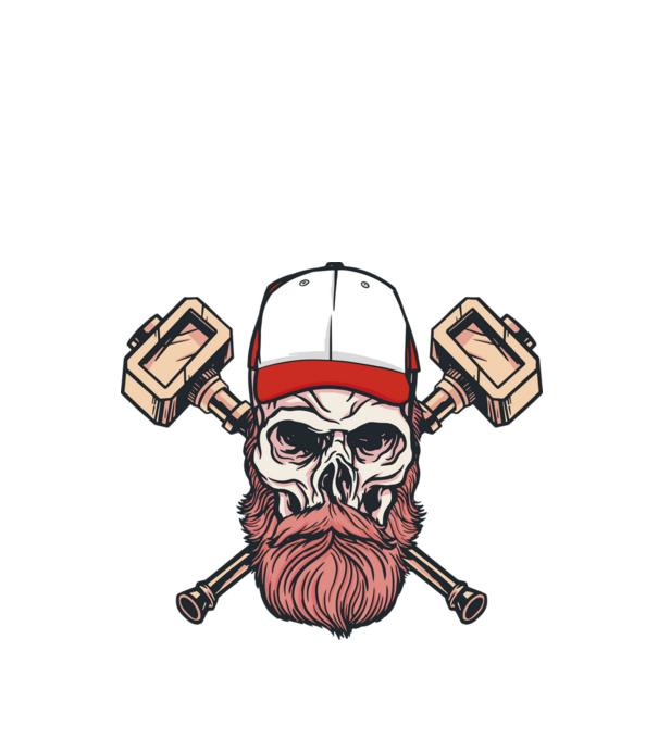 Craniu Viking model verde de măr pe tricou