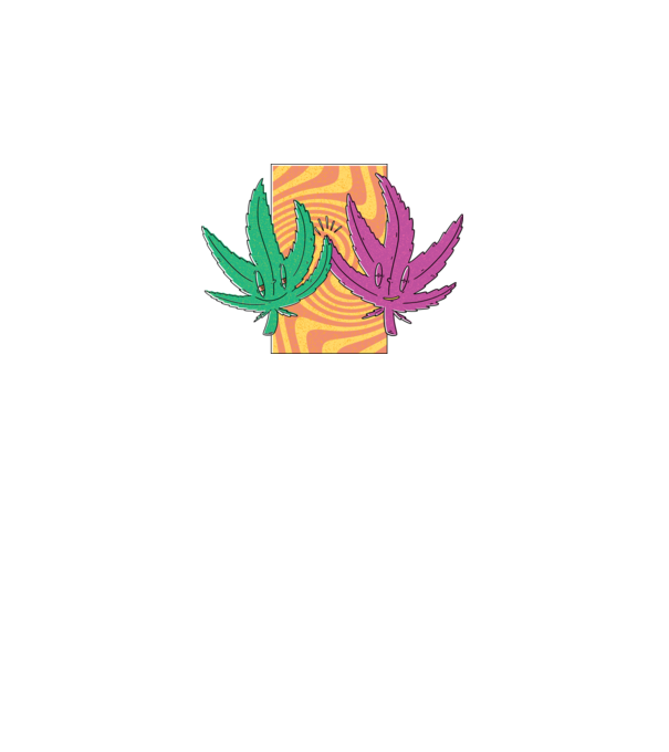 Frunze marijuana salut model gri închis pe tricou