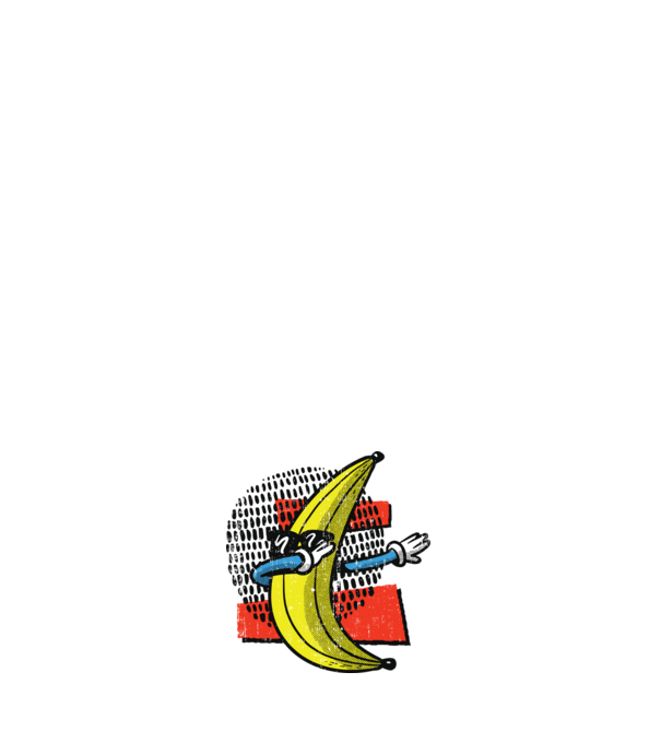 Banană DAB model negru pe tricou