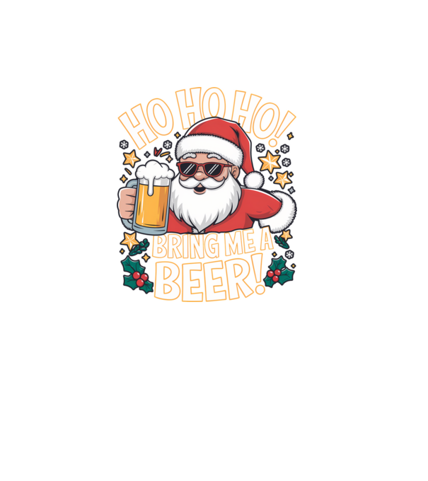 HO HO HO bring me a BEER santa Negru model negru pe tricou