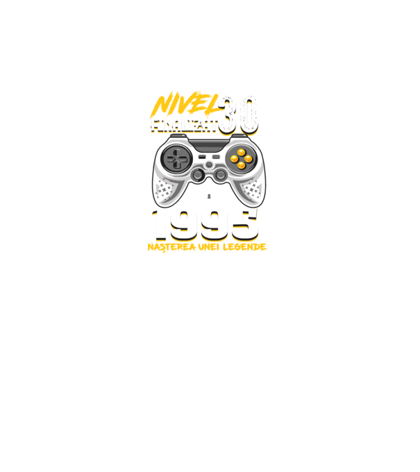 Nivel Finalizat 30 1995 model negru pe tricou