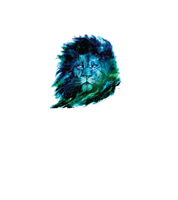 lion color splash model alb pe tricou